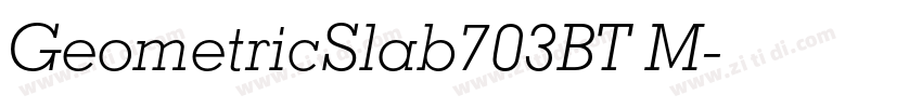 GeometricSlab703BT M字体转换